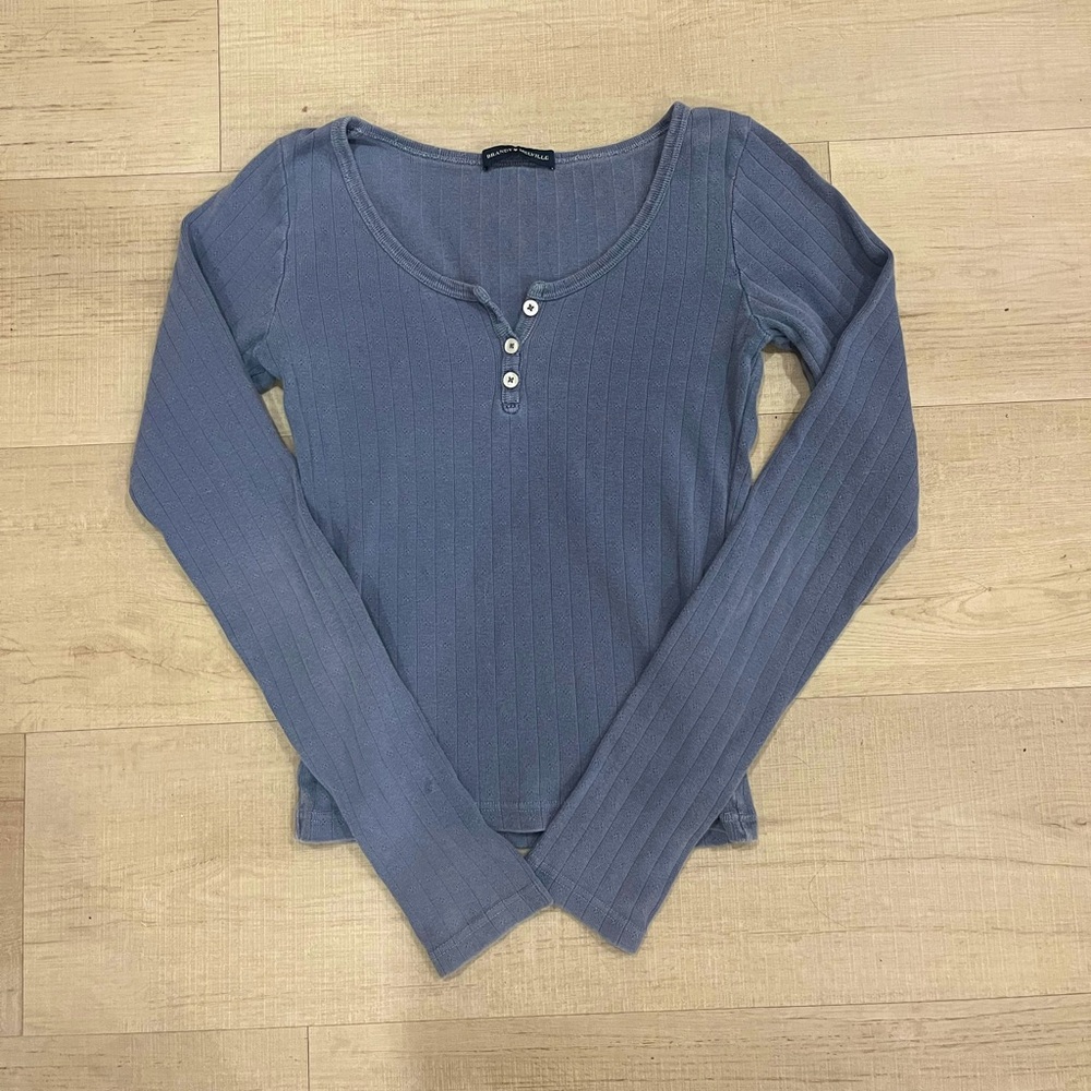 Brandy Melville Long Sleeve Blue Top